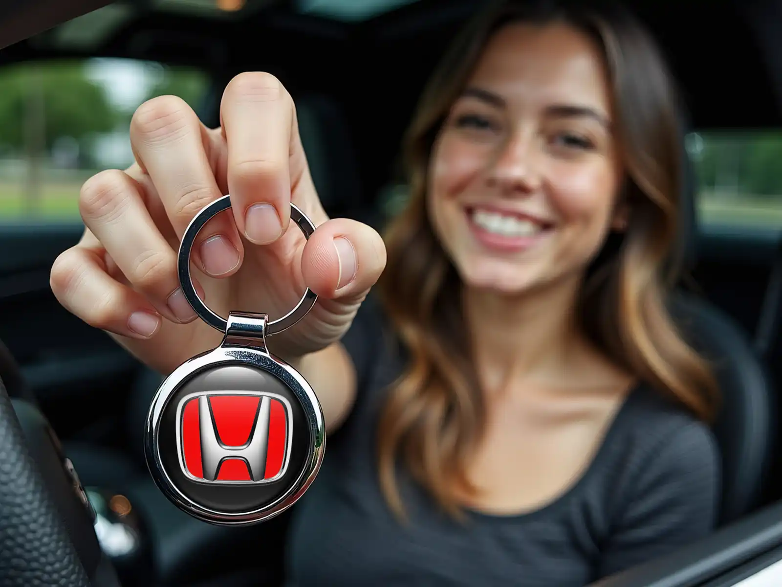 Honda Porte-clés Sécurité Construction Renforcée Métal